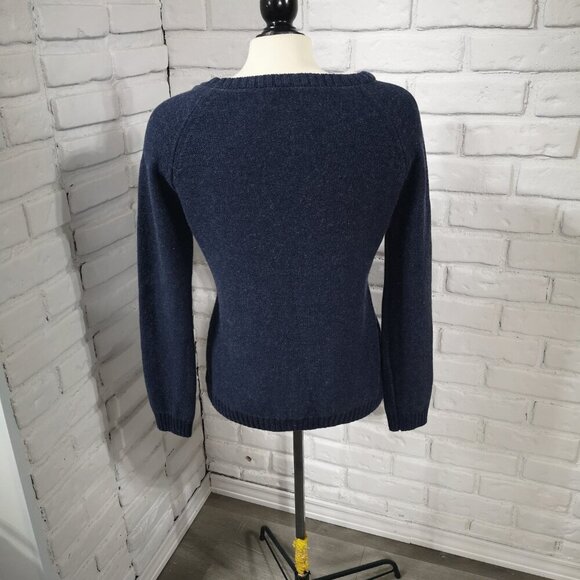 Alfred Sung Ladies Size XL Navy Boat Neck Straight Fit Sweater - Picture 2 of 10